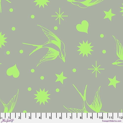 Tula Pink - Neon True Colors - Neon Fairy Flakes - Karma